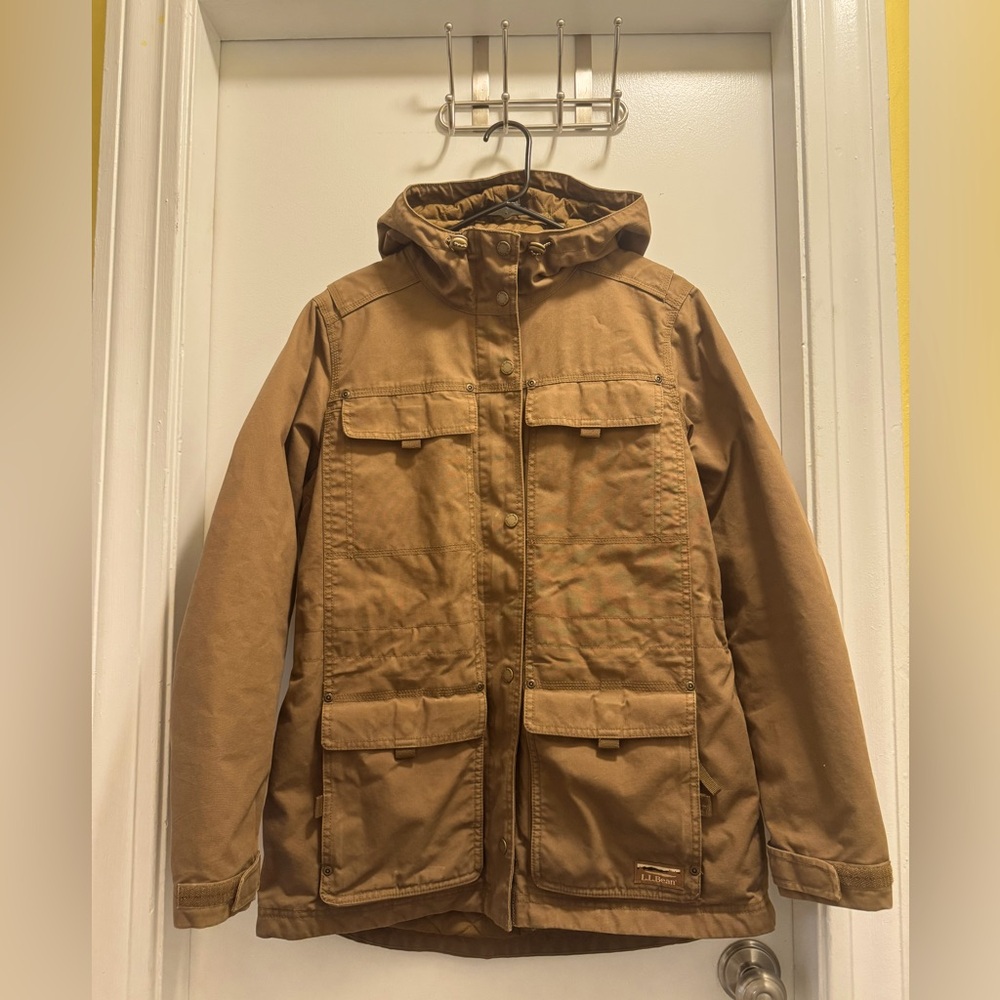 LL Bean Utility Parka, Maple Brown, Medium
